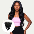 Jet Black Body Wave 13x6 HD Lace Human Hair Frontal Private Label