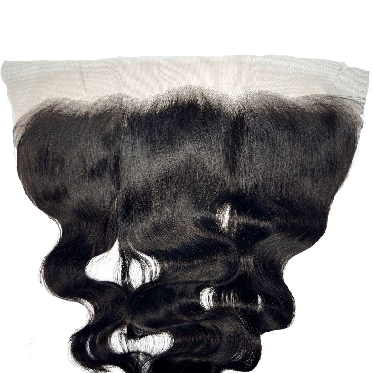 Jet Black Body Wave 13x4 HD Lace Human Hair Frontal Private Label