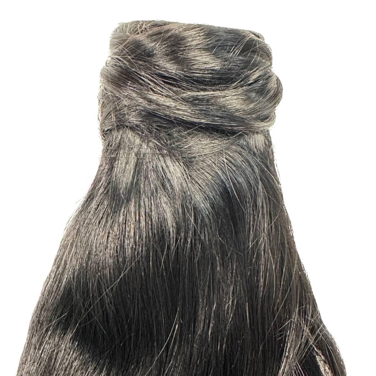 Jet Black 100% Human Hair Ponytail Extension Private Label