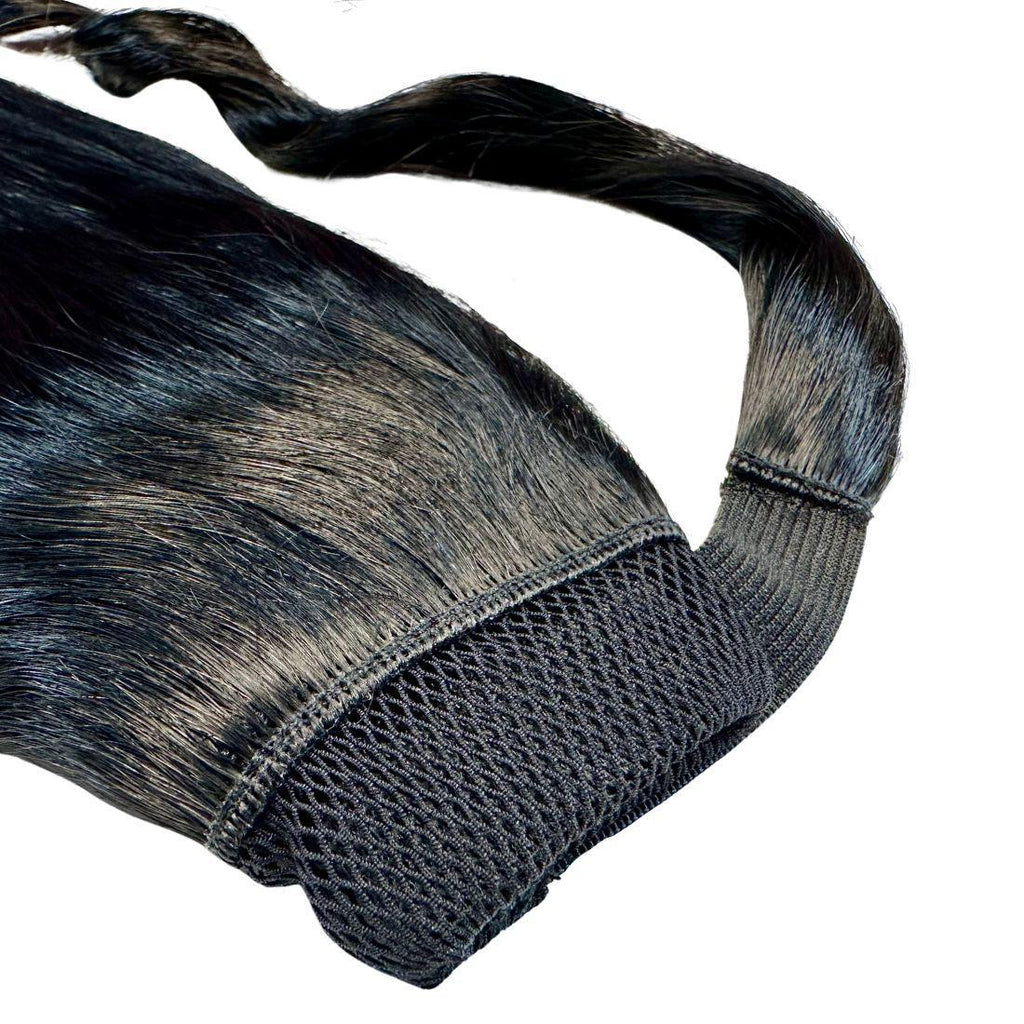 Jet Black 100% Human Hair Ponytail Extension Private Label