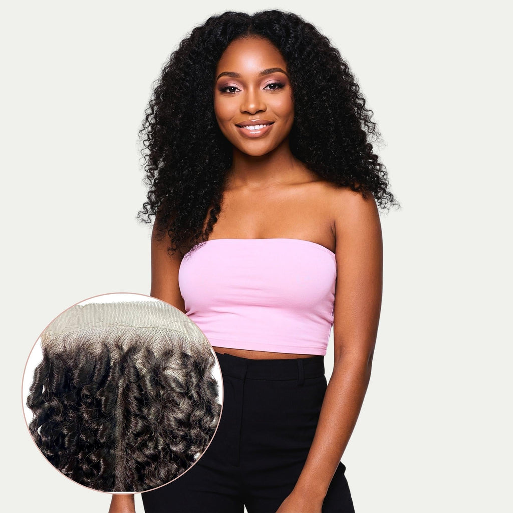 Kinky Curly 5x5 HD Lace Human Hair Closure Private Label