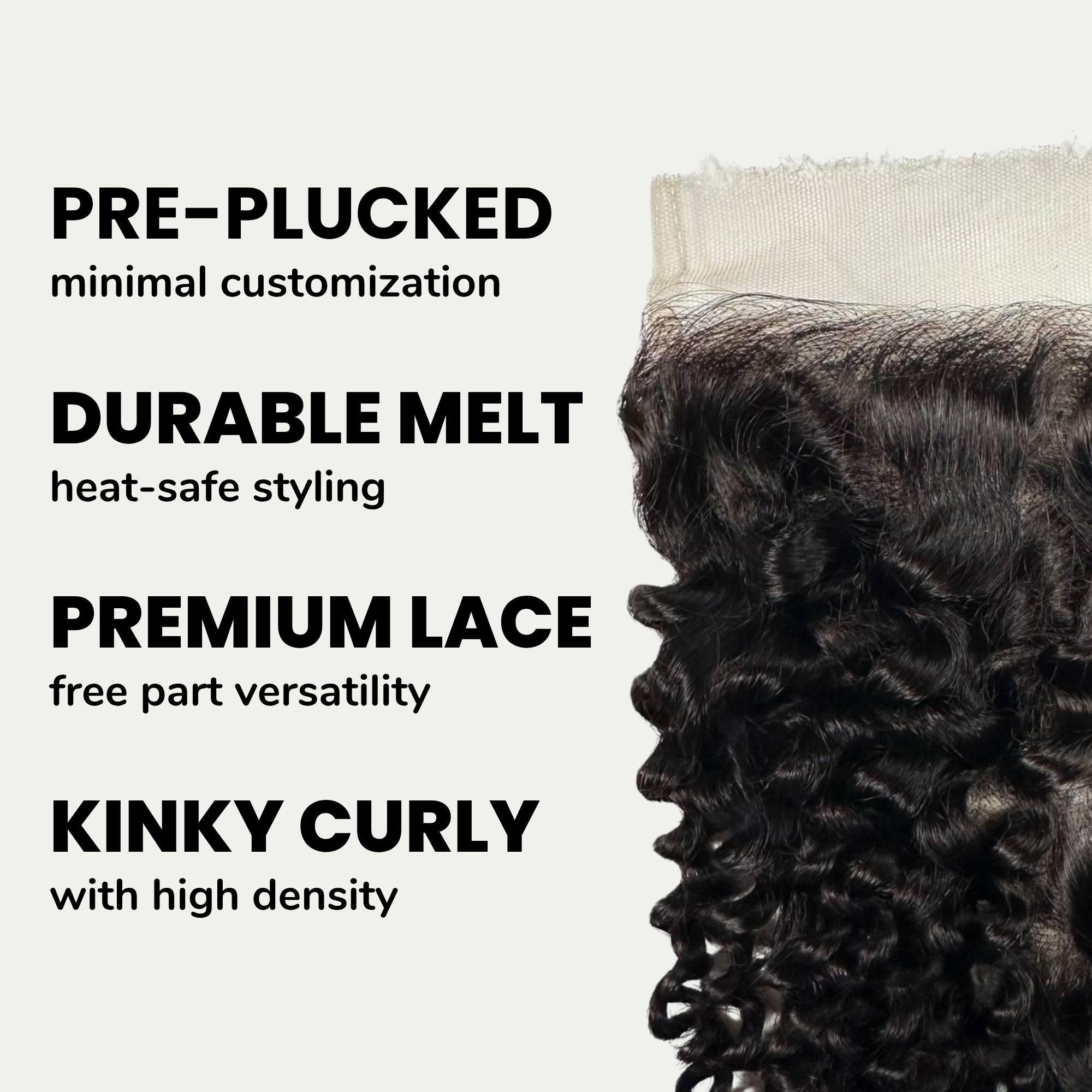 Kinky Curly 6x6 HD Lace Human Hair Closure Private Label