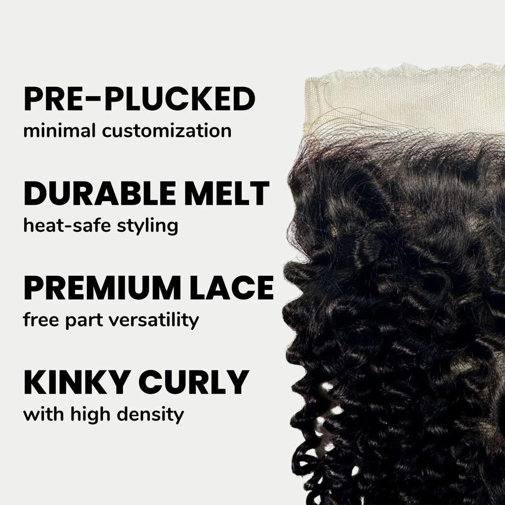 Kinky Curly 7x7 HD Lace Human Hair Closure Private Label