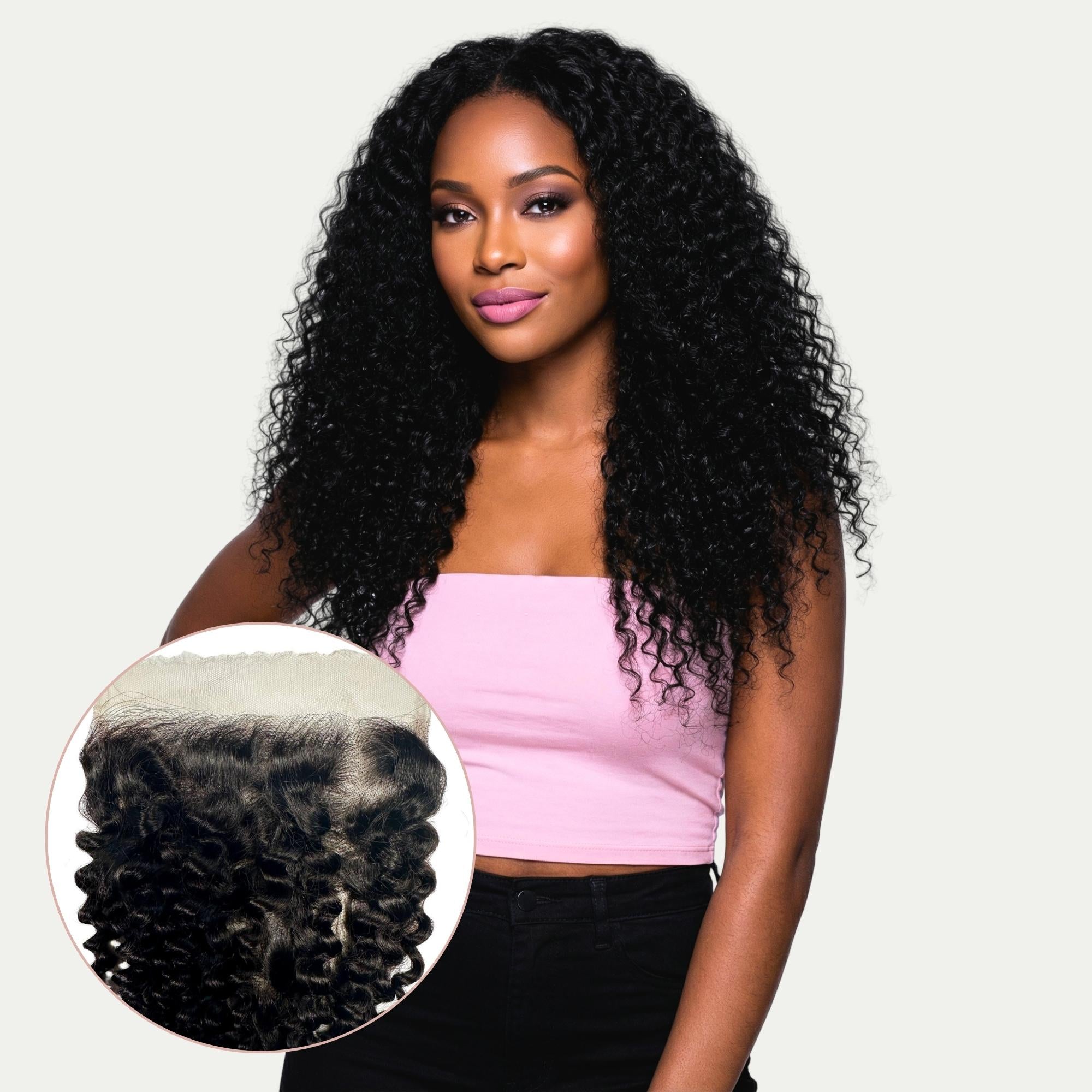 Kinky Curly 7x7 HD Lace Human Hair Closure Private Label