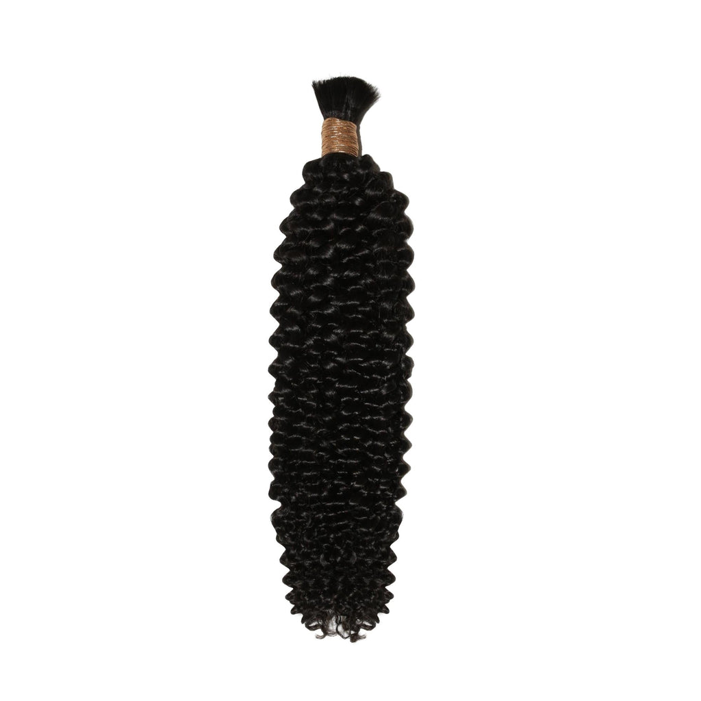Kinky Curly Bulk 100% Human Braiding Hair Private Label