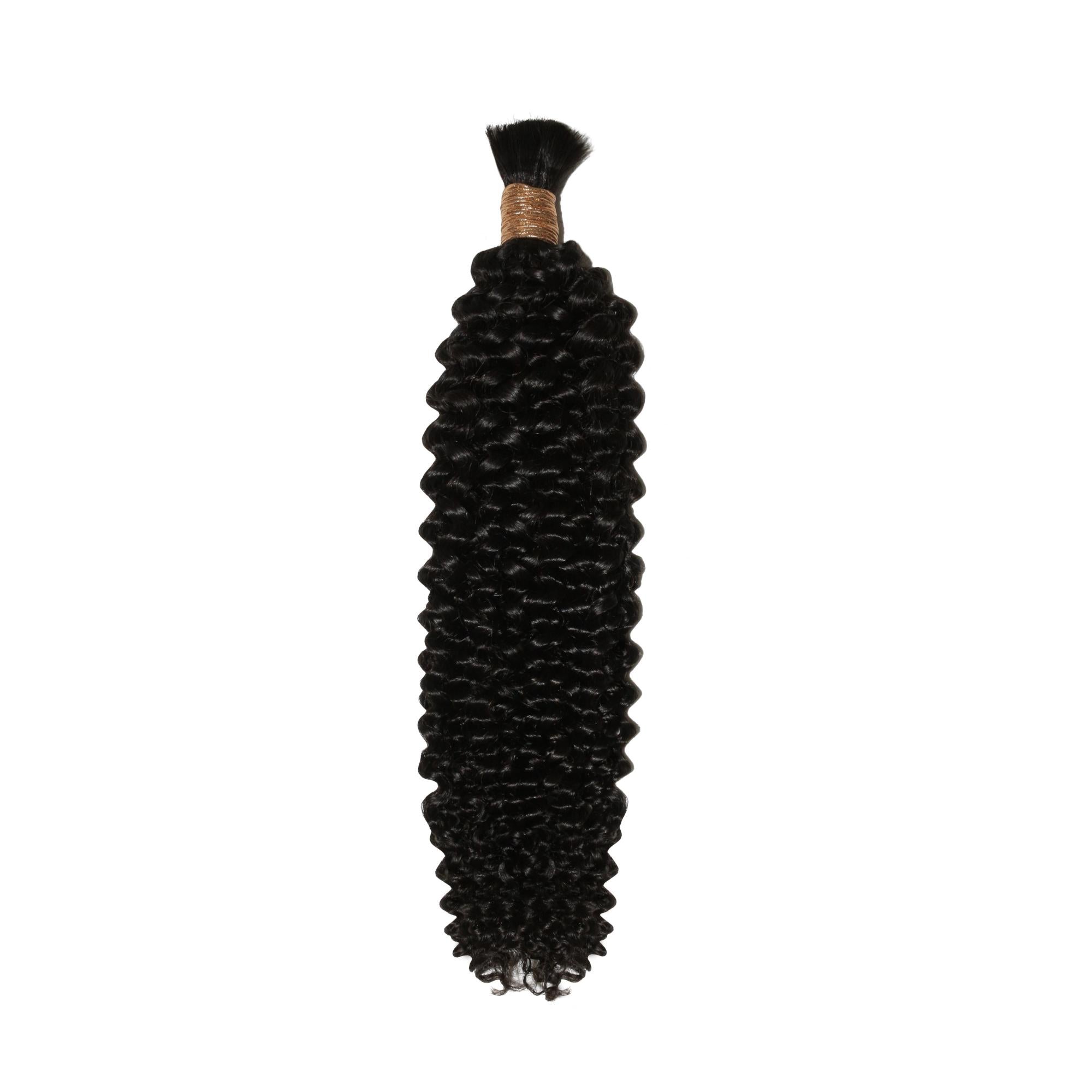 Kinky Curly Bulk 100% Human Braiding Hair Private Label