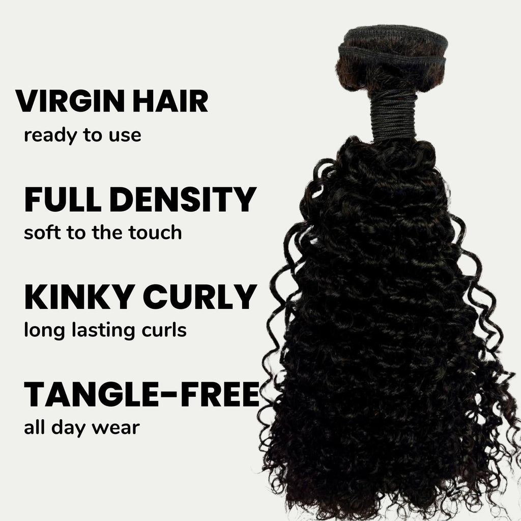 Kinky Curly 100% Human Hair Bundles Private Label
