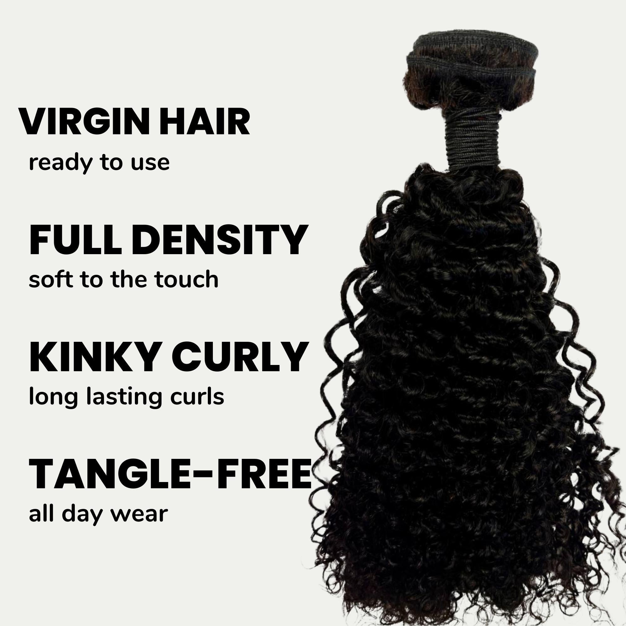 Kinky Curly 100% Human Hair Bundles Private Label
