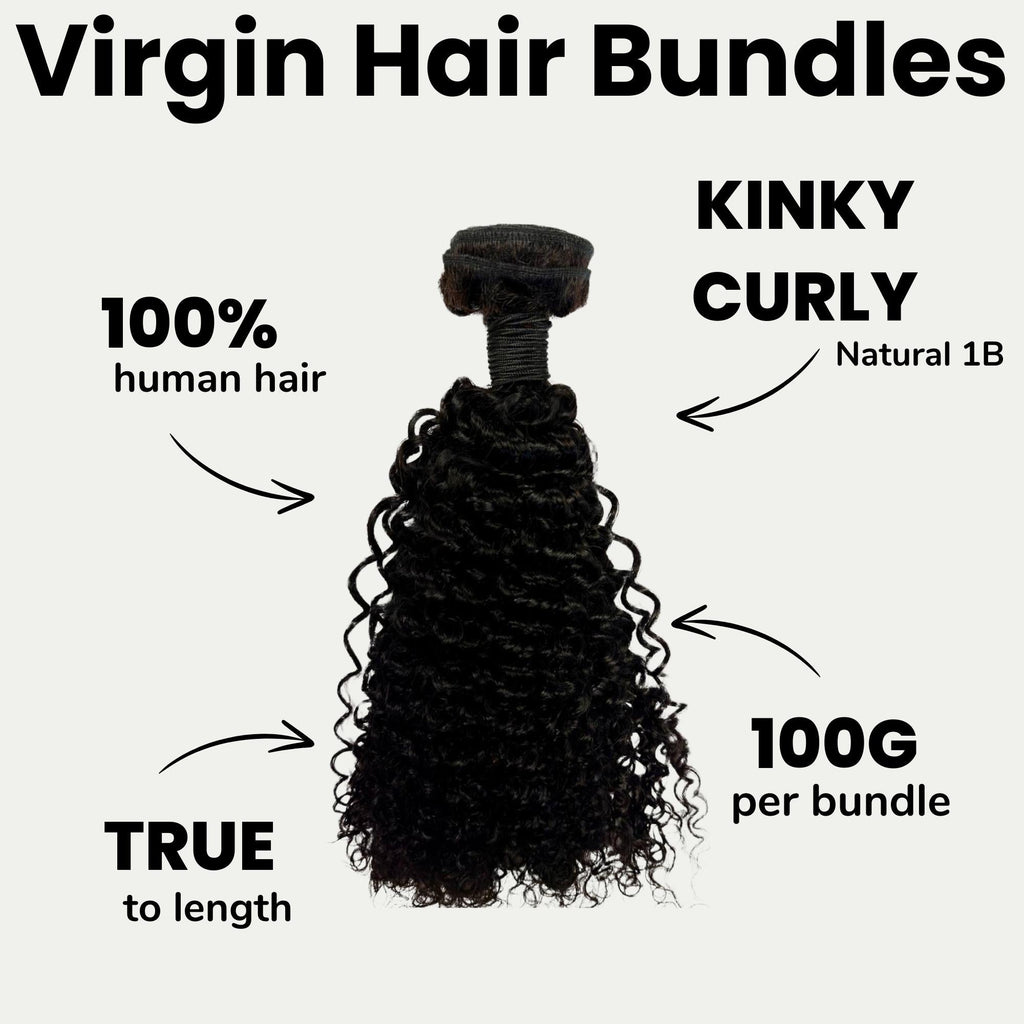 Kinky Curly 100% Human Hair Bundles Private Label