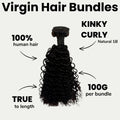 Kinky Curly 100% Human Hair Bundles Private Label