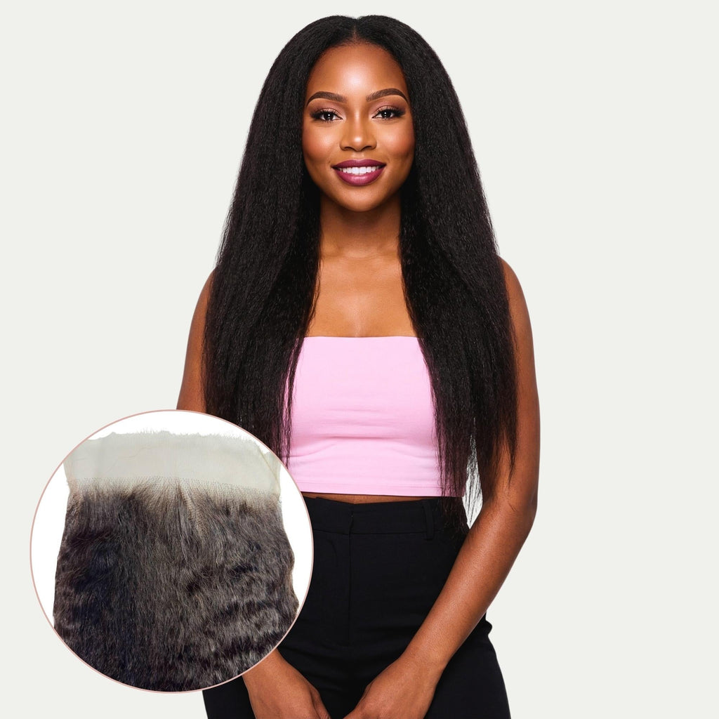 Kinky Straight 6x6 HD Lace Human Hair Closure Private Label