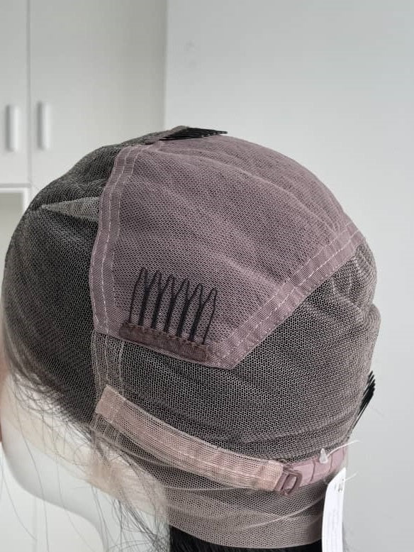 Bohemian Knotless Braid Wig, Full Lace, Burgundy Waist, Medium Cap - NATA