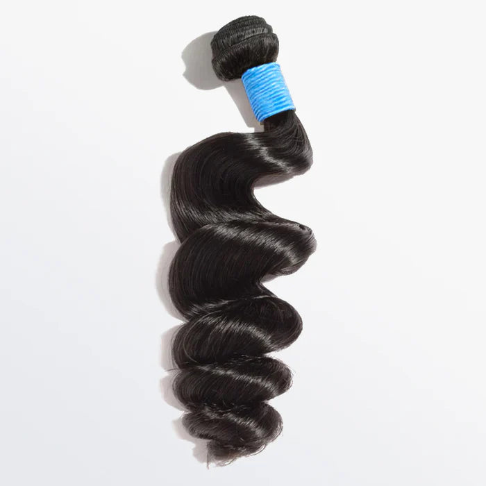 Loose Wavy Brazilian 100% Virgin Hair Bundles 1B Natural Black