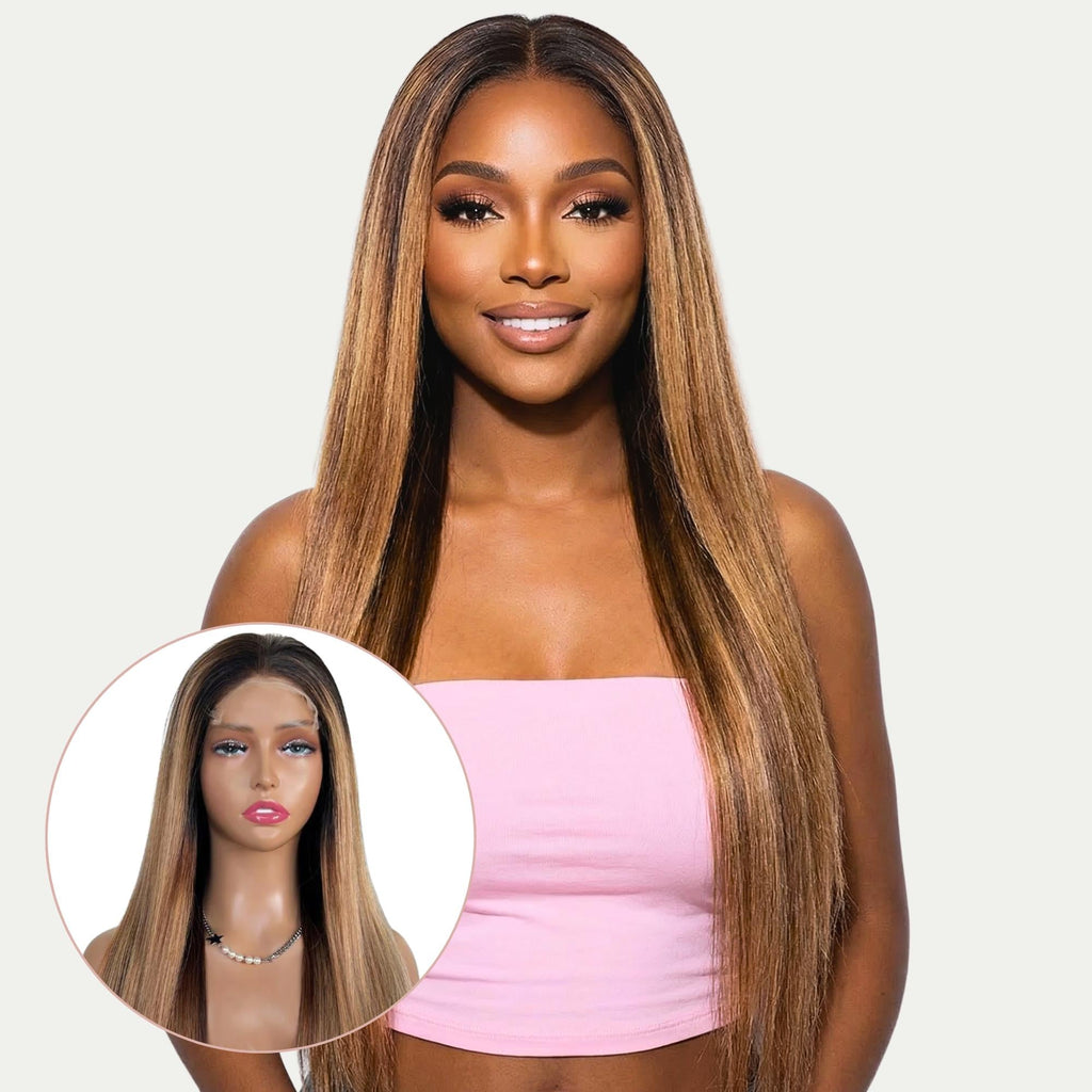 Raw Layla Glueless 5x5 HD Lace Professionally Colored 100% Human Hair Closure Wig Private Label