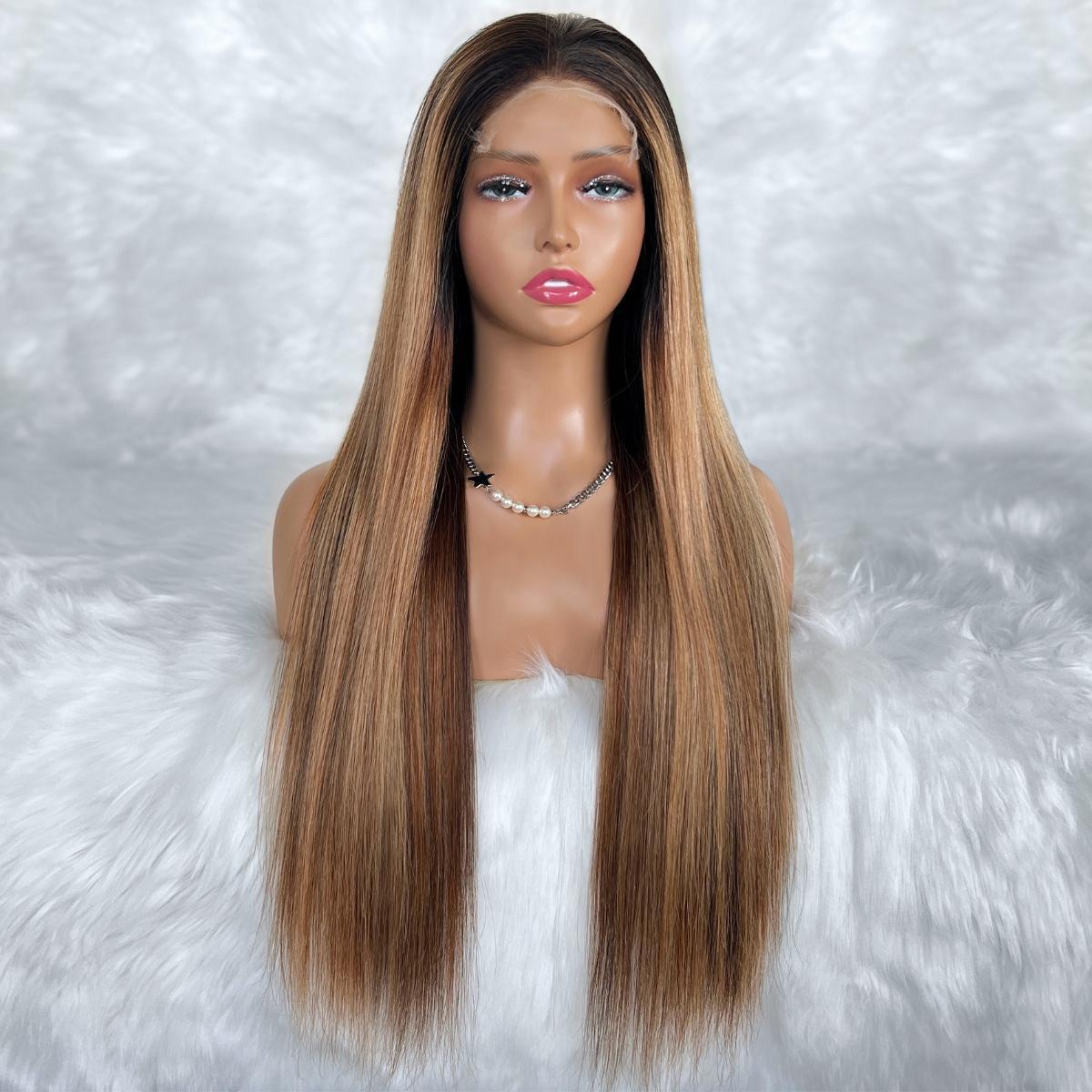 Raw Layla Glueless 5x5 HD Lace Professionally Colored 100% Human Hair Closure Wig Private Label