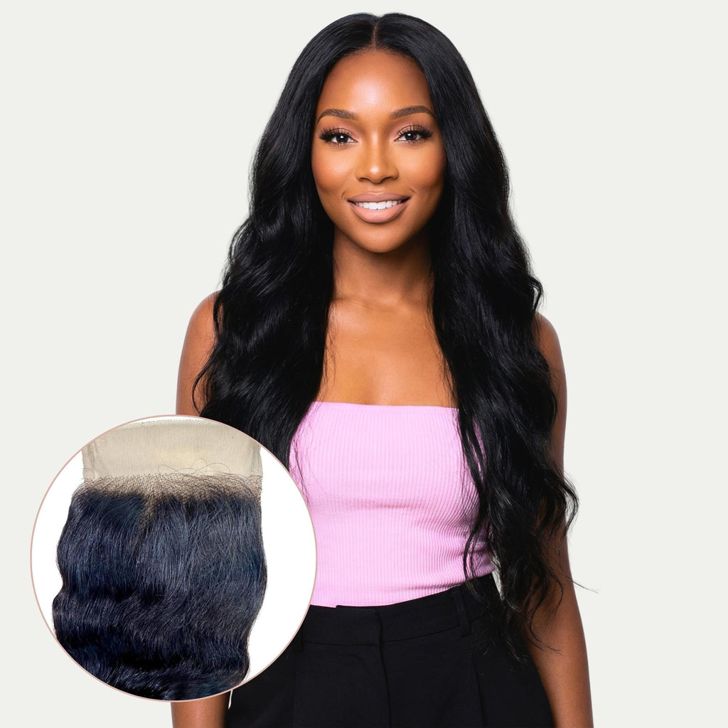 Loose Wave 4x4 Transparent Lace Human Hair Closure Private Label