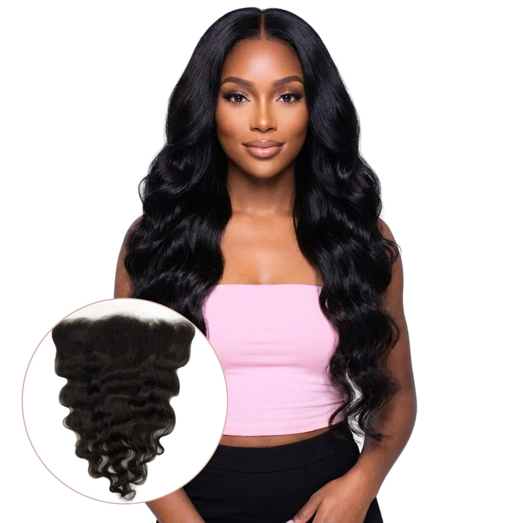 Loose Wave 13x4 Transparent Lace Human Hair Frontal Private Label