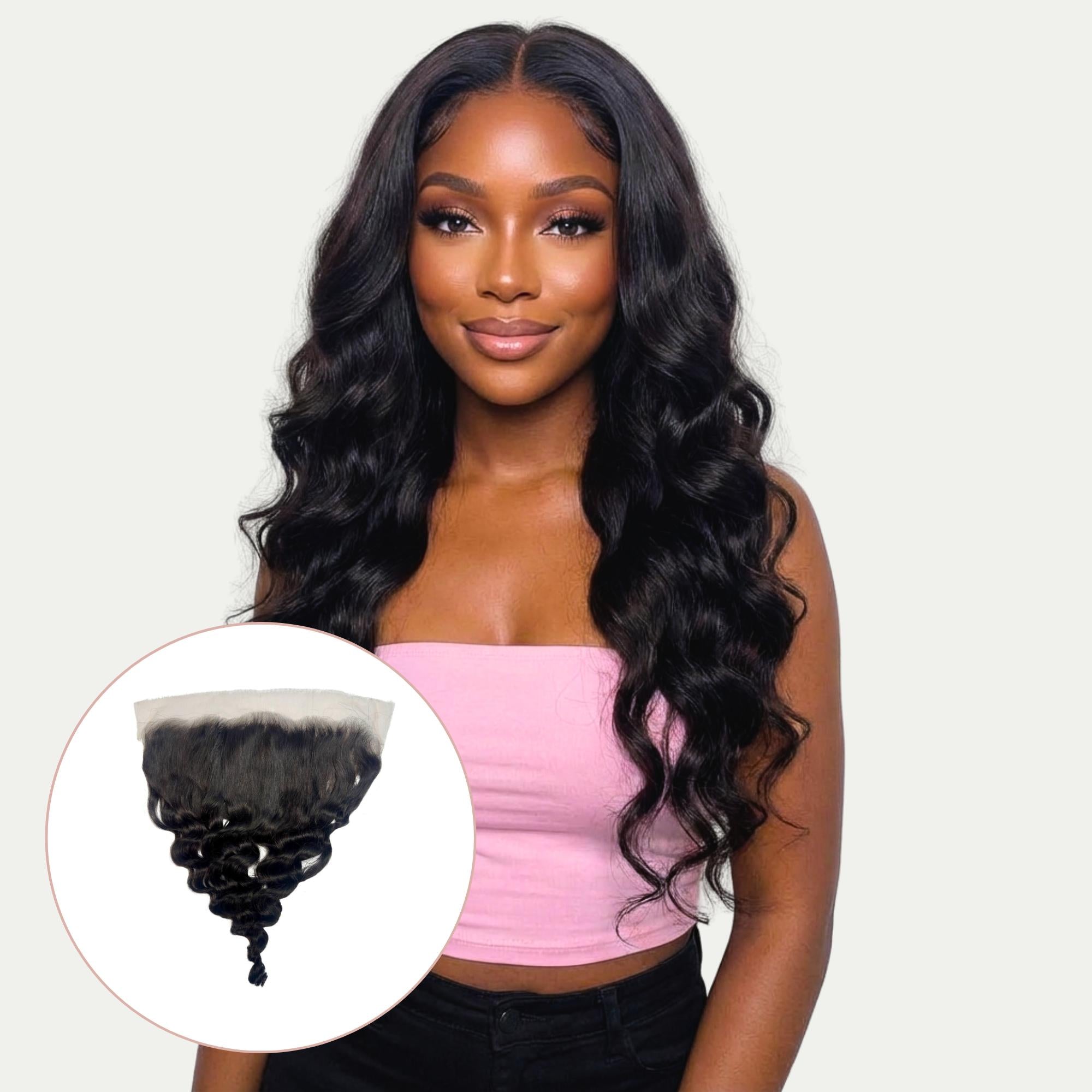Loose Wave 13x6 HD Lace Human Hair Frontal Private Label