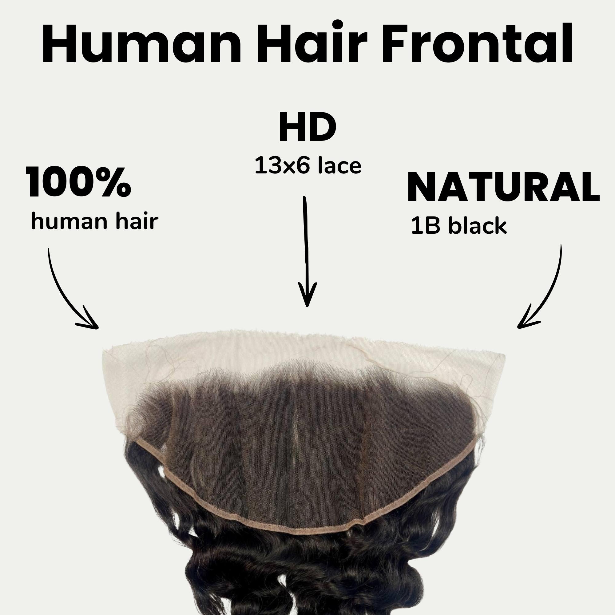 Loose Wave 13x6 HD Lace Human Hair Frontal Private Label