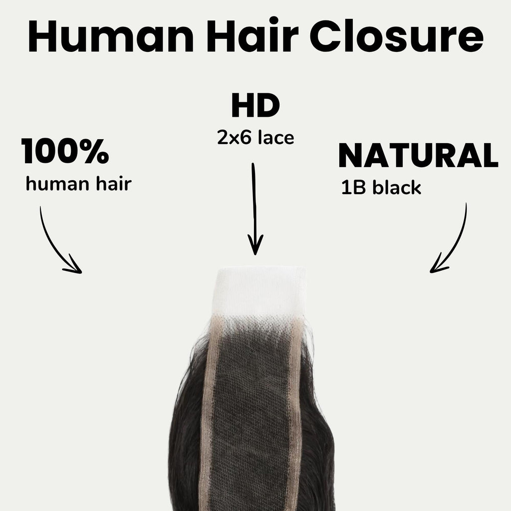Loose Wave 2x6 HD Lace Human Hair Closure Private Label