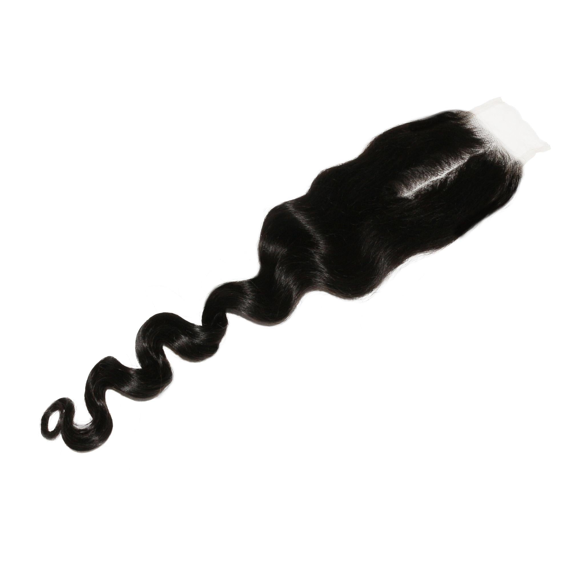 Loose Wave 2x6 Transparent Lace Human Hair Closure Private Label