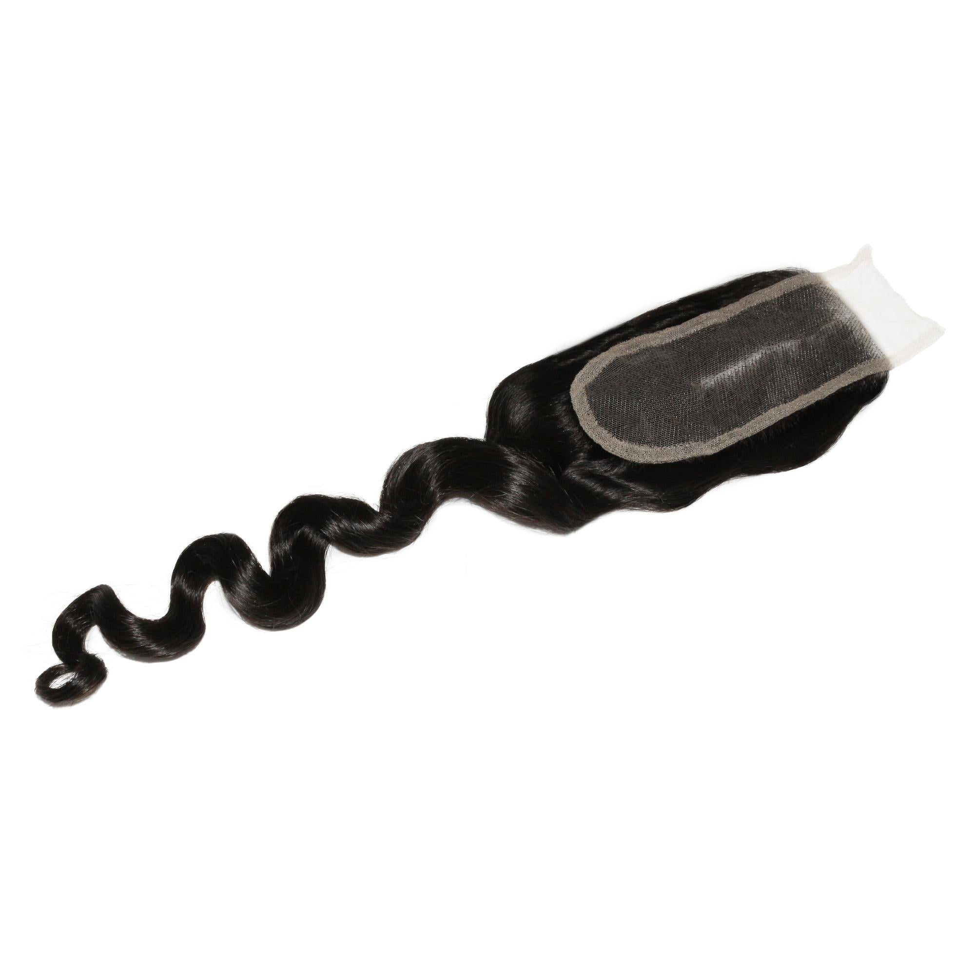 Loose Wave 2x6 Transparent Lace Human Hair Closure Private Label
