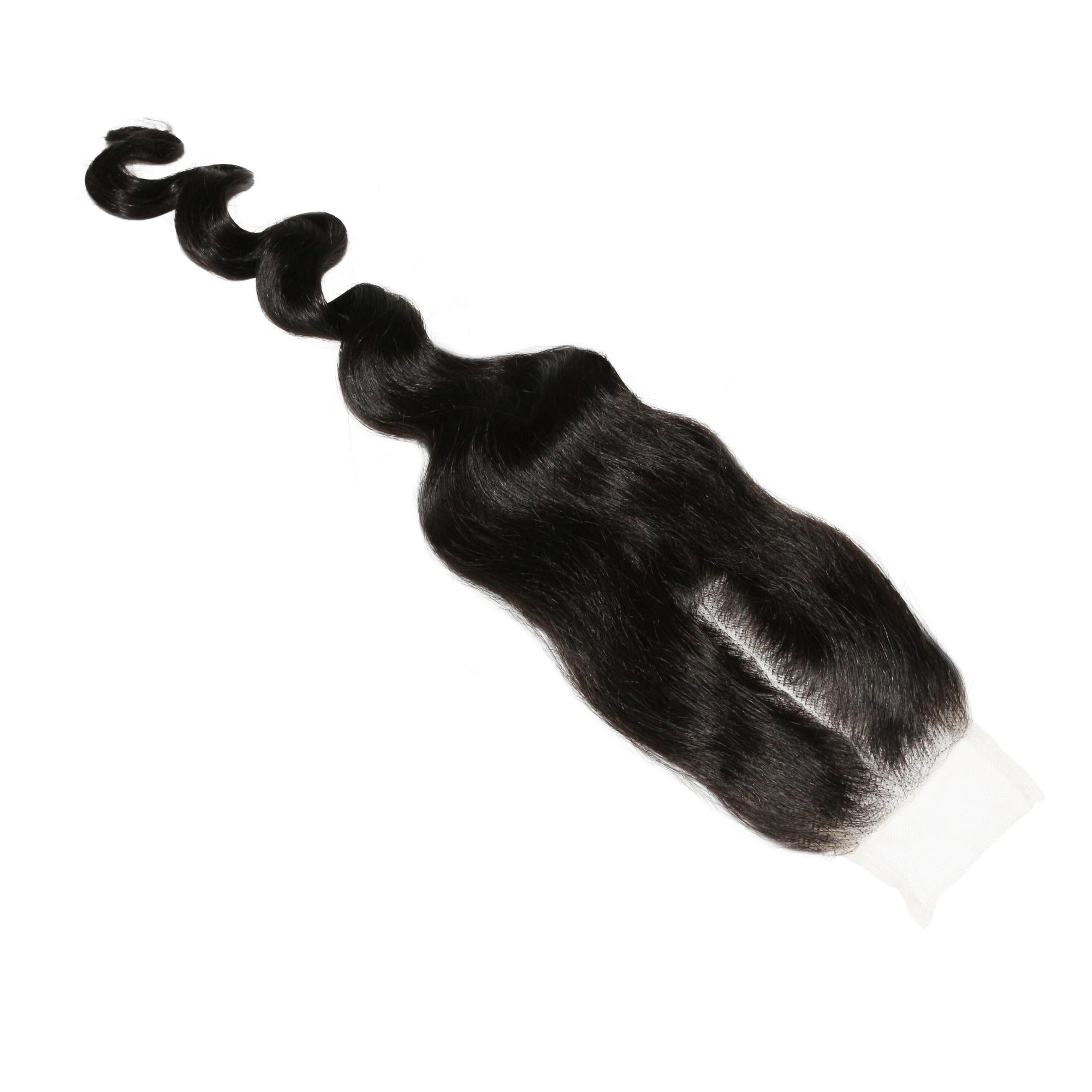 Loose Wave 2x6 Transparent Lace Human Hair Closure Private Label
