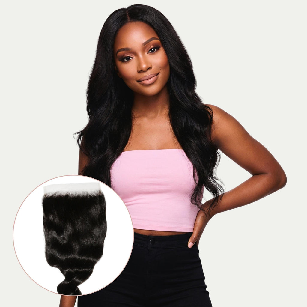 Loose Wave 6x6 HD Lace Human Hair Closure Private Label