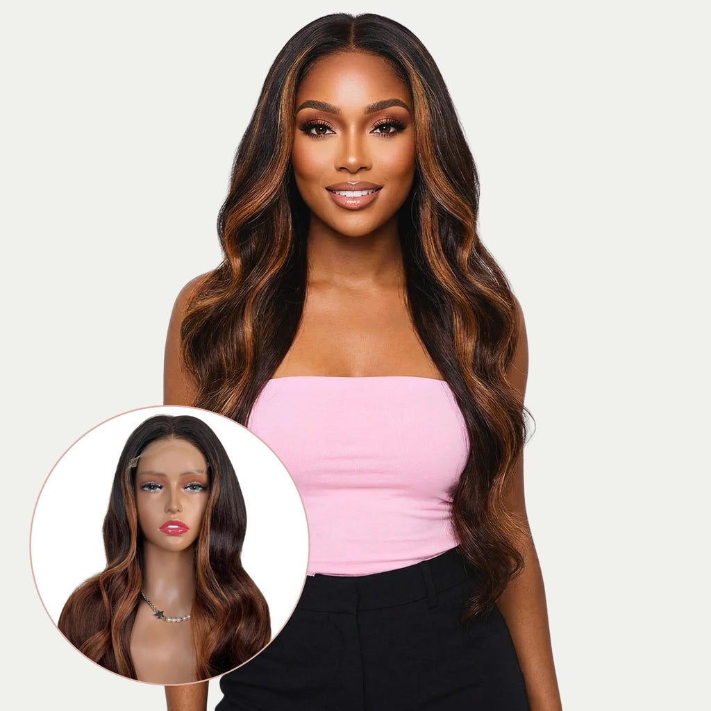 Raw Luscious Glueless 5x5 HD Lace Professionally Colored 100% Human Hair Closure Wig Private Label