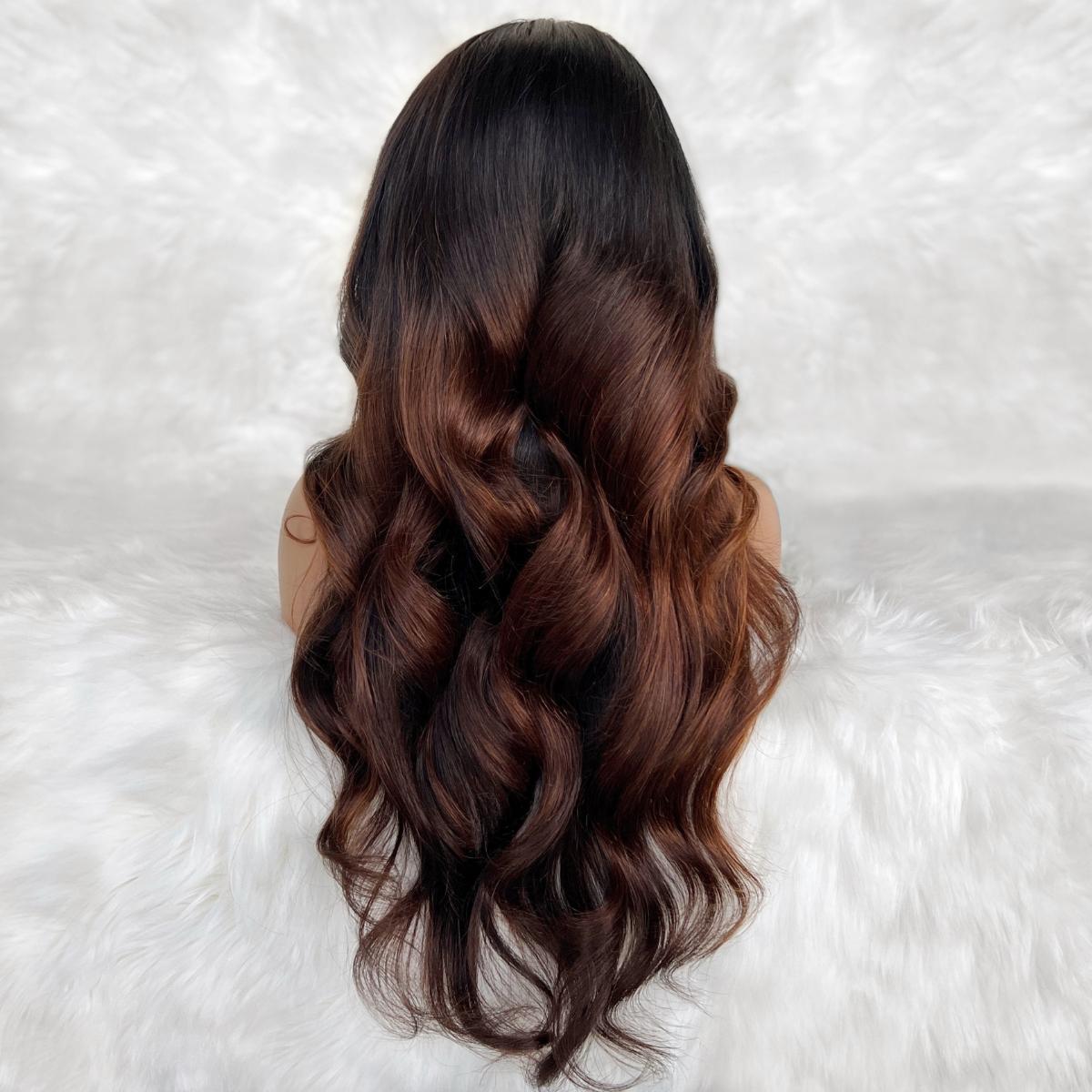 Raw Luscious Glueless 5x5 HD Lace Professionally Colored 100% Human Hair Closure Wig Private Label