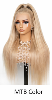 Light Ash Blonde Balayage Wig 24' Human Hair Body Wave Wear and Go Glueless Blonde Prebleached
