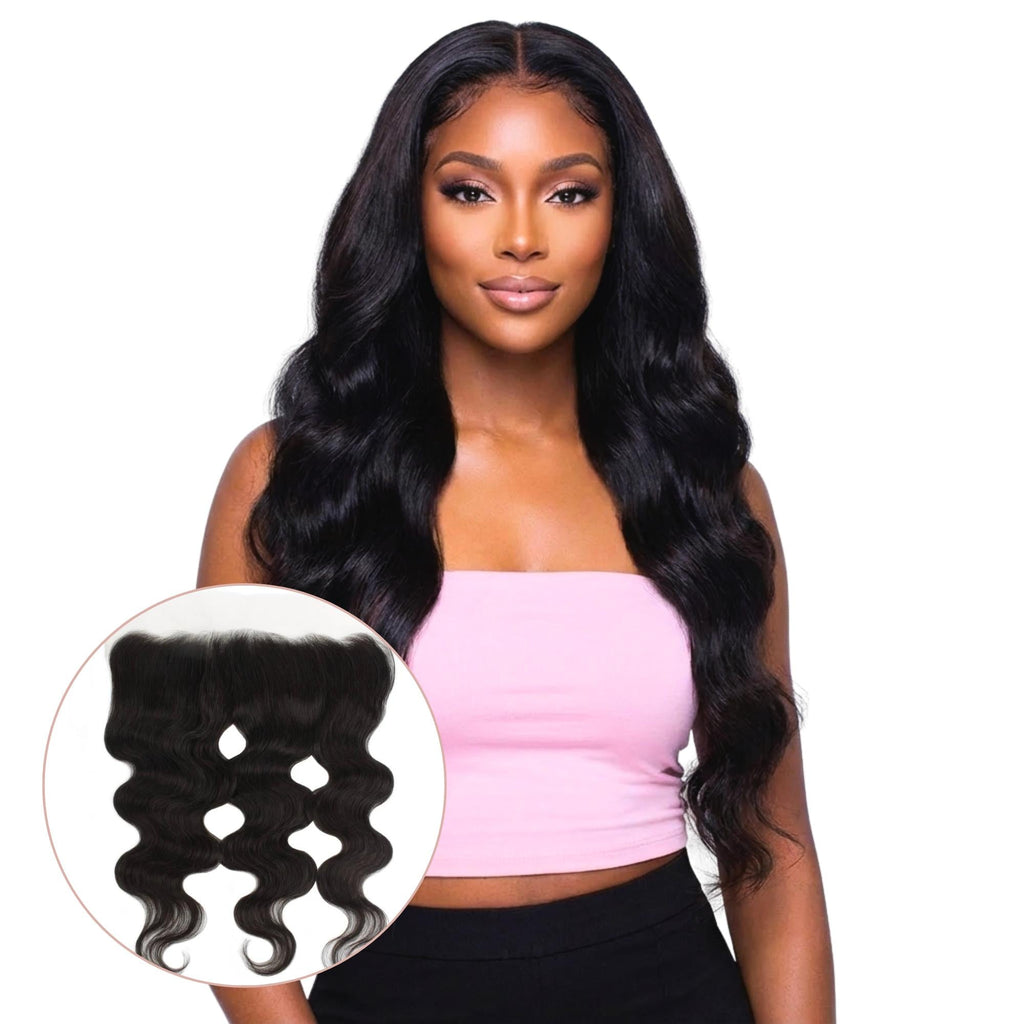 Malaysian Body Wave 13x4 Transparent Lace Human Hair Frontal Private Label