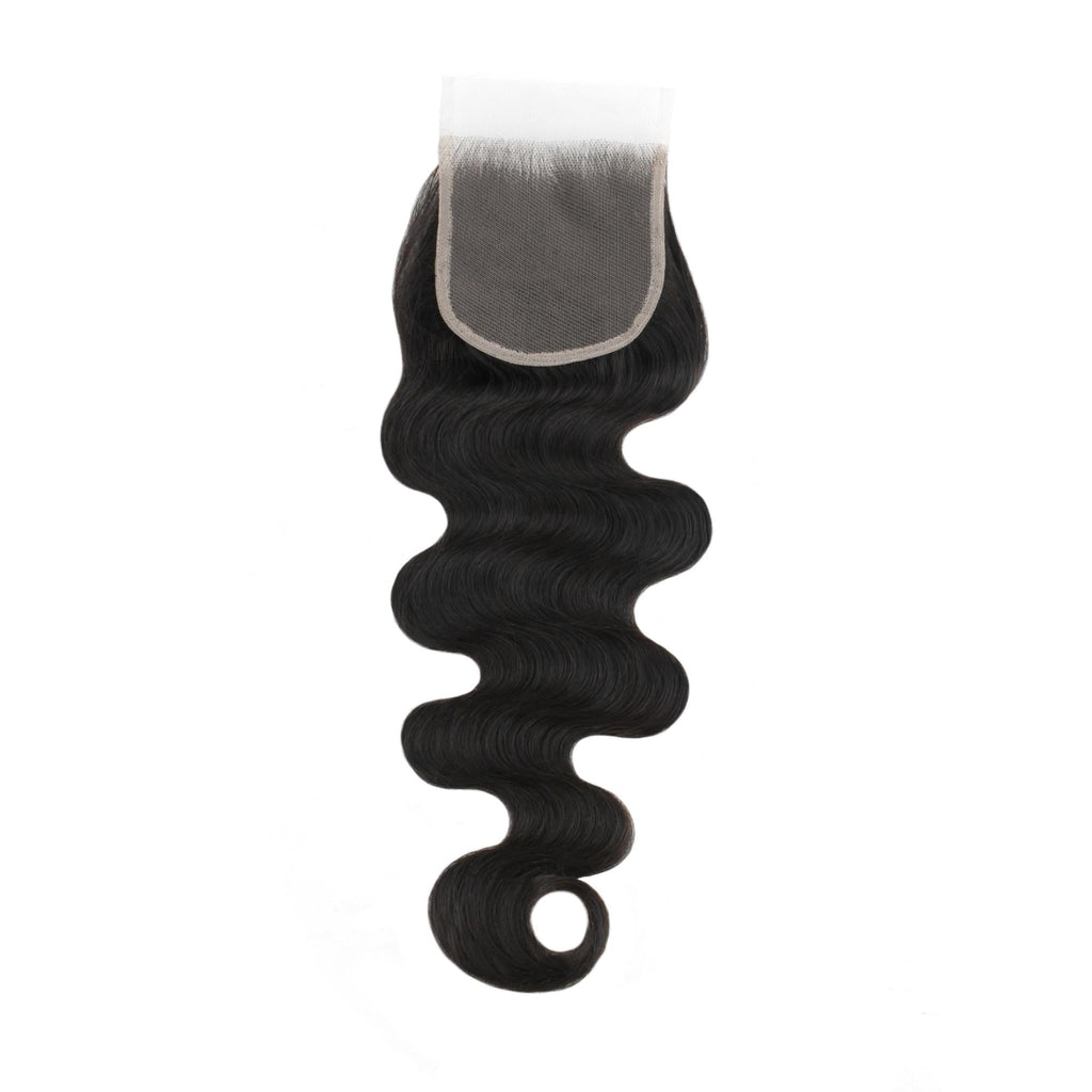 Malaysian Body Wave 4x4 Transparent Lace Human Hair Closure Private Label
