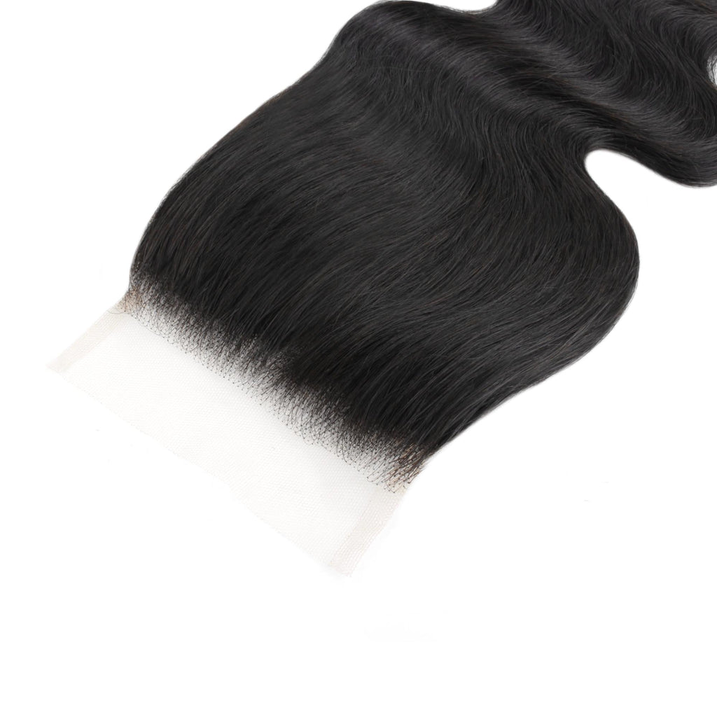 Malaysian Body Wave 4x4 Transparent Lace Human Hair Closure Private Label