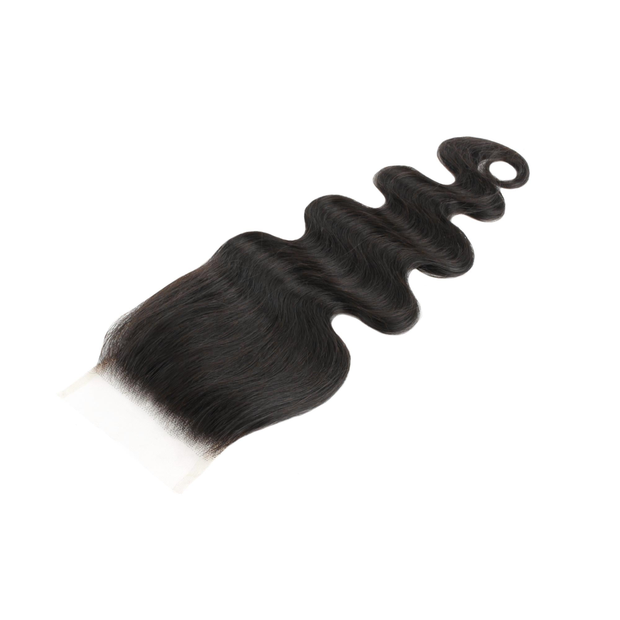 Malaysian Body Wave 4x4 Transparent Lace Human Hair Closure Private Label