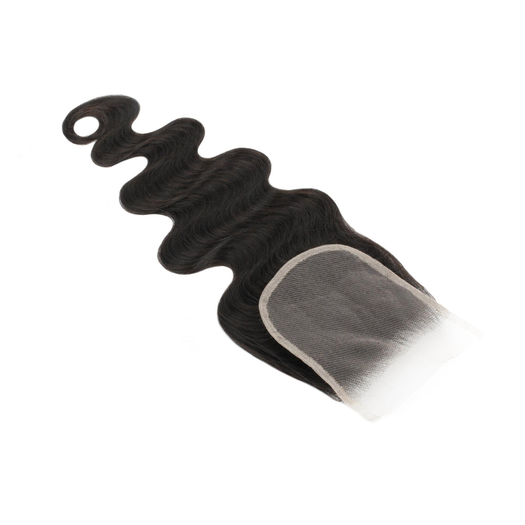 Malaysian Body Wave 4x4 Transparent Lace Human Hair Closure Private Label