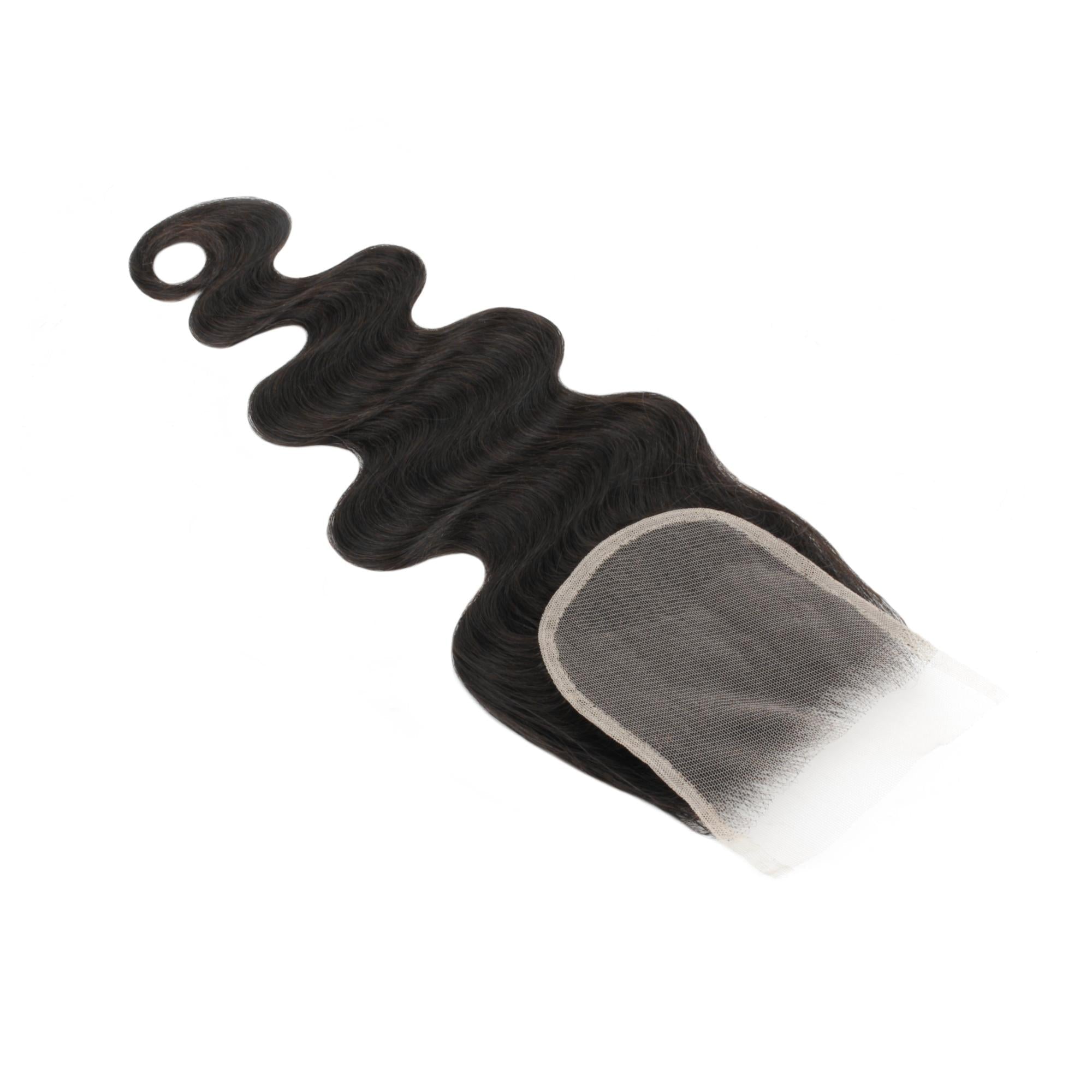 Malaysian Body Wave 4x4 Transparent Lace Human Hair Closure Private Label