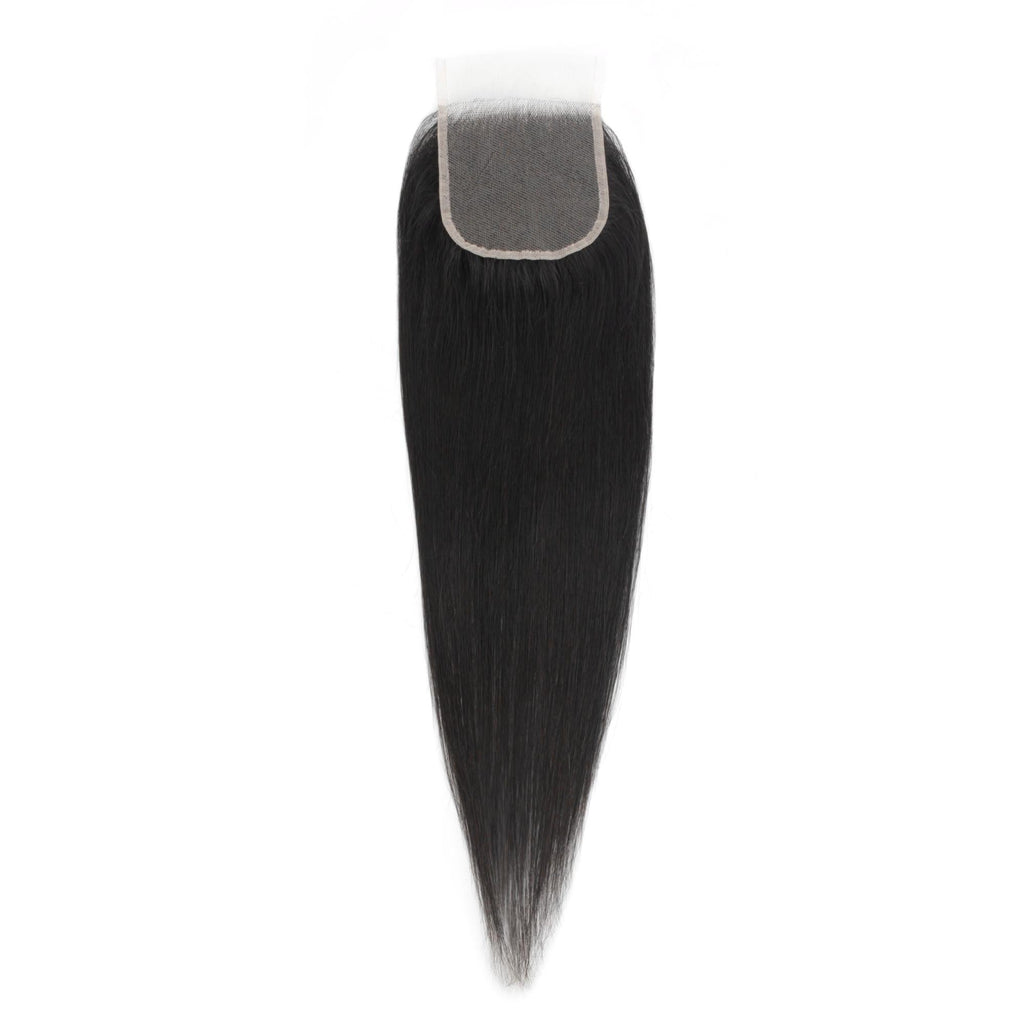 Malaysian Straight 4x4 Transparent Lace Human Hair Closure Private Label