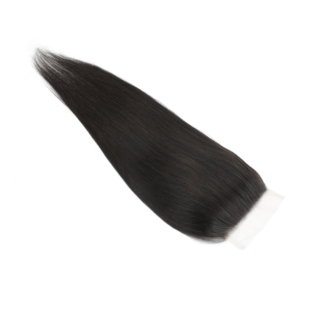 Malaysian Straight 4x4 Transparent Lace Human Hair Closure Private Label