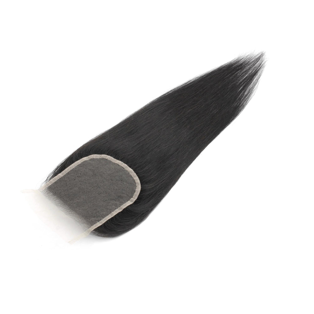 Malaysian Straight 4x4 Transparent Lace Human Hair Closure Private Label