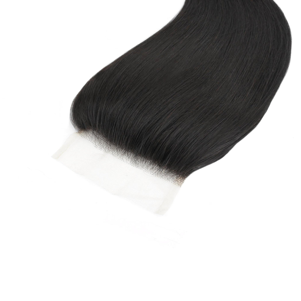 Malaysian Straight 4x4 Transparent Lace Human Hair Closure Private Label