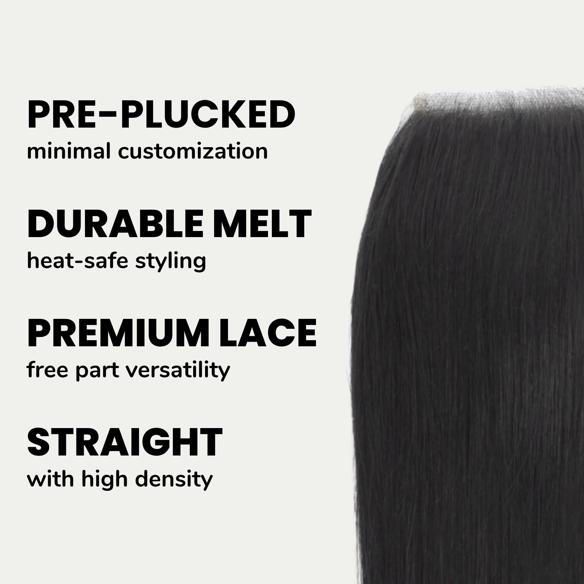 Malaysian Straight 4x4 Transparent Lace Human Hair Closure Private Label