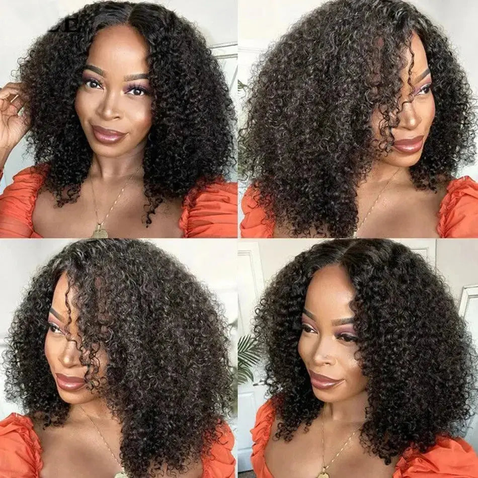 Mongolian | Kinky Curly | Human Hair | Lace Front | Lace Closure Wig Luxegan