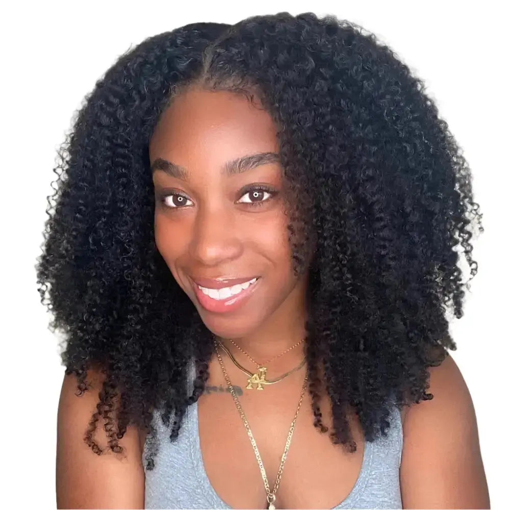 Mongolian | Kinky Curly | Human Hair | Lace Front | Lace Closure Wig Luxegan