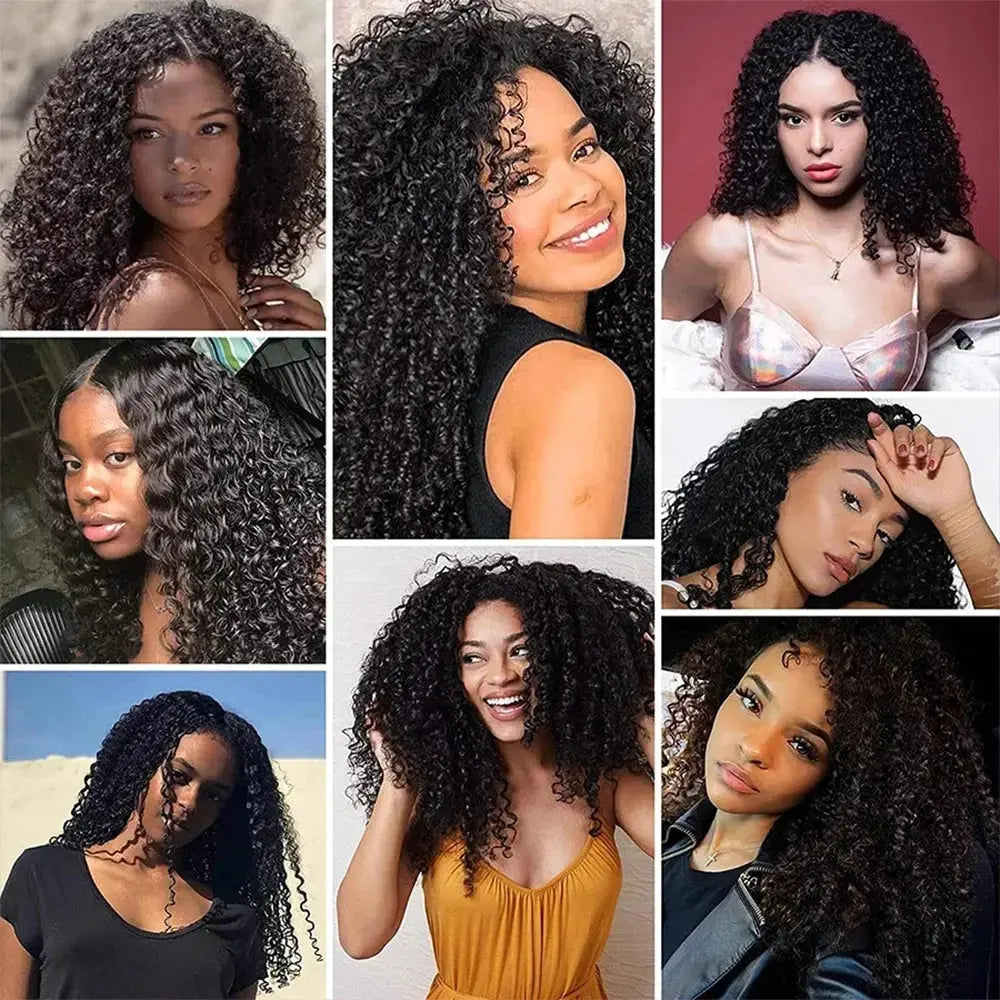 Mongolian | Kinky Curly | Human Hair | Lace Front | Lace Closure Wig Luxegan