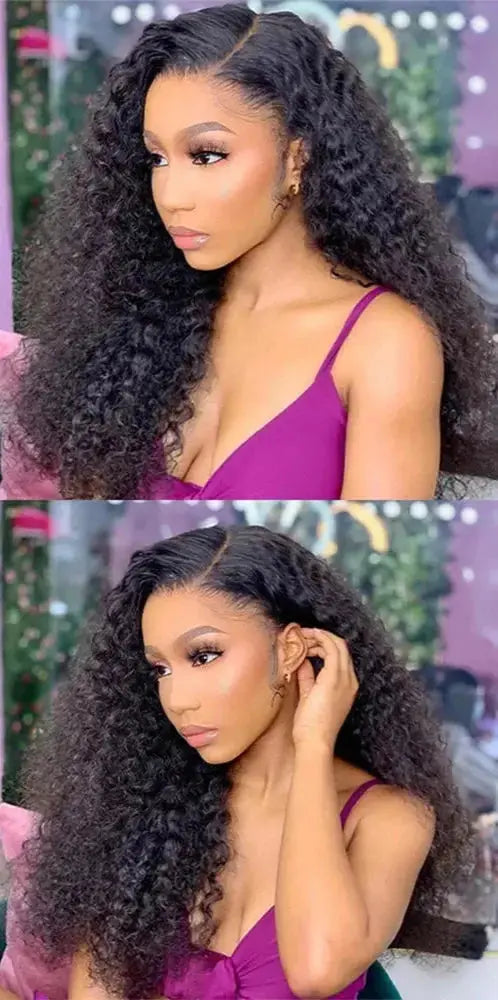 Mongolian | Kinky Curly | Human Hair | Lace Front | Lace Closure Wig Luxegan