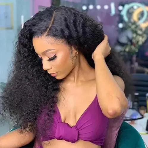 Mongolian | Kinky Curly | Human Hair | Lace Front | Lace Closure Wig Luxegan