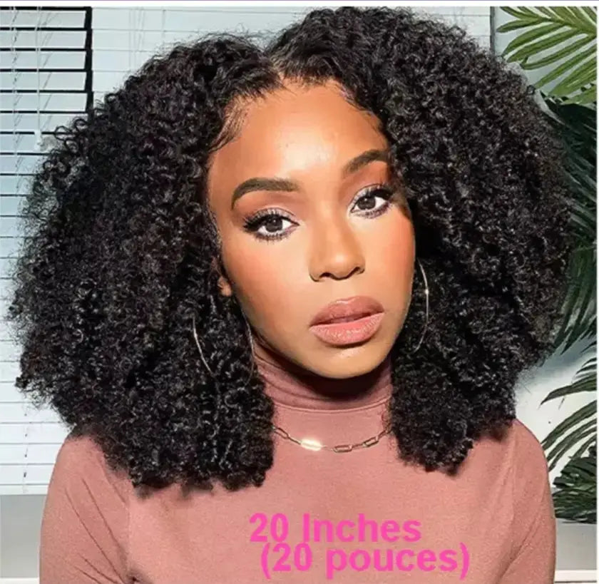 Mongolian | Kinky Curly | Human Hair | Lace Front | Lace Closure Wig Luxegan