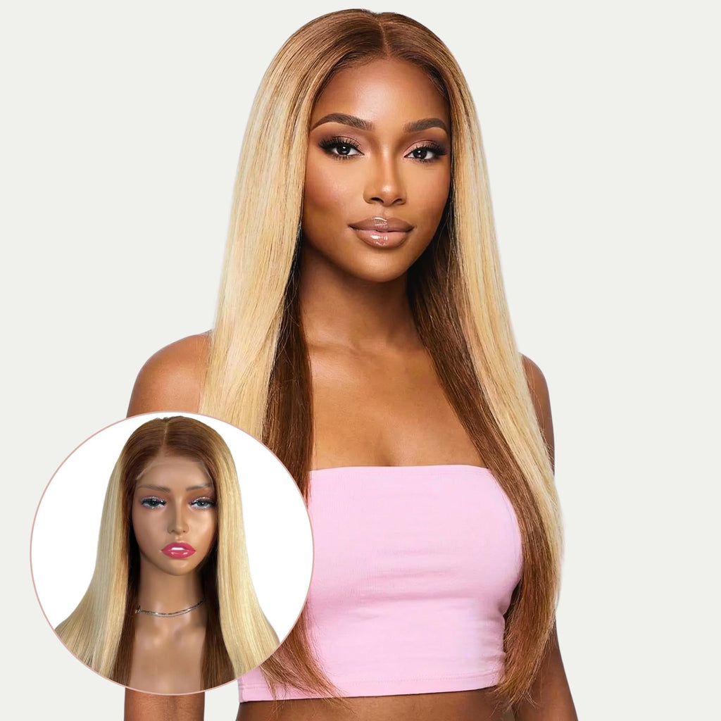 Raw Monique Glueless 5x5 HD Lace Professionally Colored 100% Human Hair Closure Wig Private Label