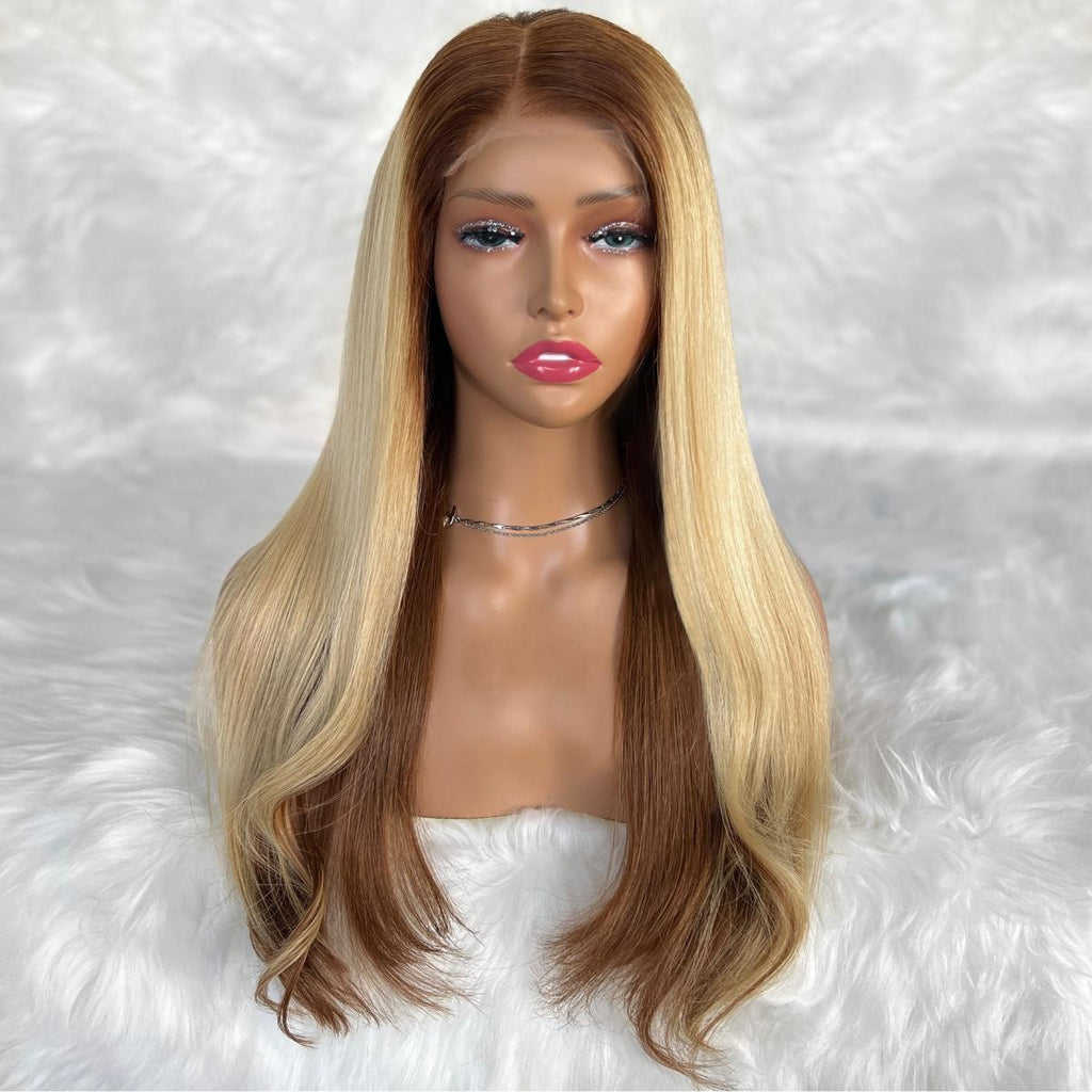 Raw Monique Glueless 5x5 HD Lace Professionally Colored 100% Human Hair Closure Wig Private Label